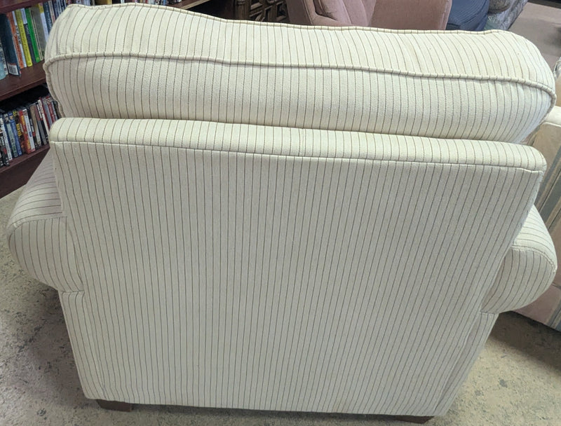 Beige Striped Armchair