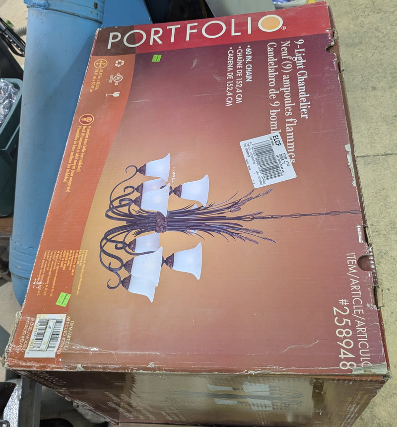 Portfolio Bronze 9-Light Chandelier