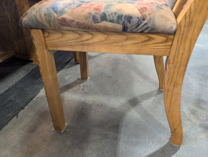 Large Dining Table with 6 Chairs with Floral Design