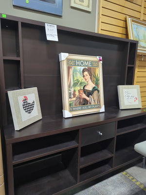 Dark Brown Wooden TV Console