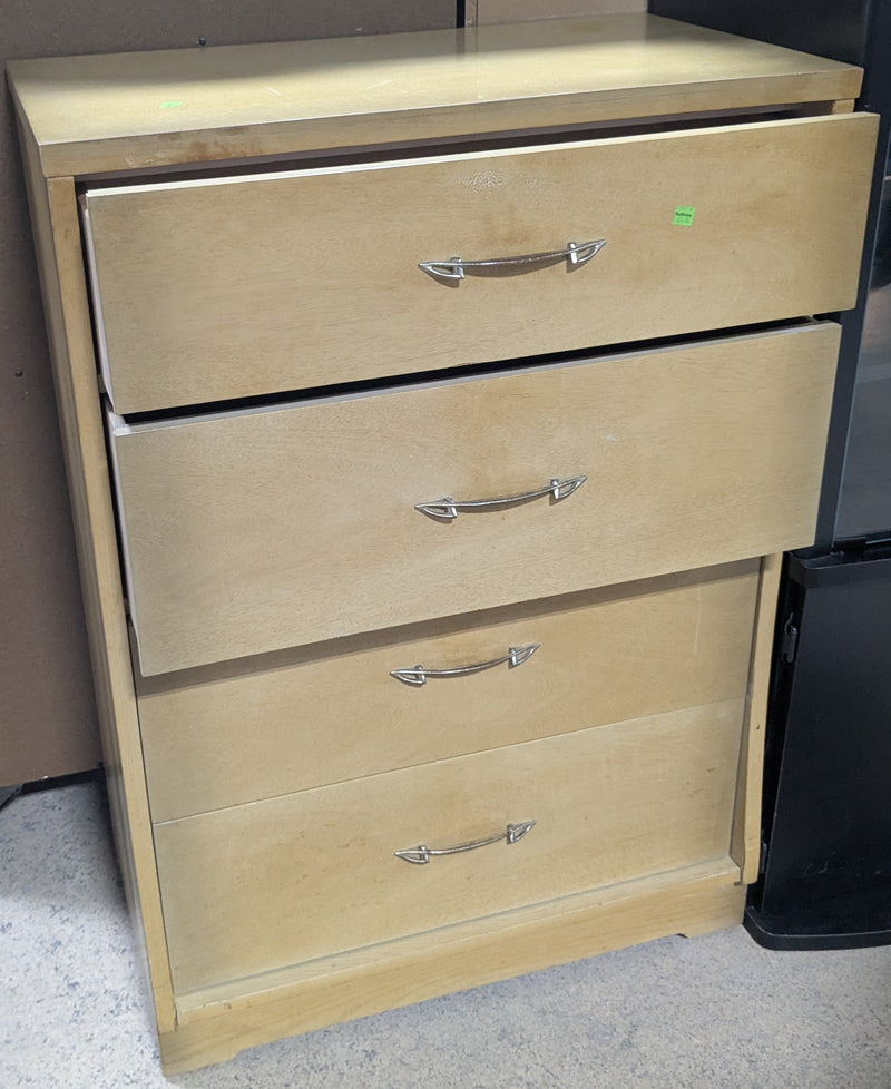 Beige 4-Drawer Mid-century Dresser