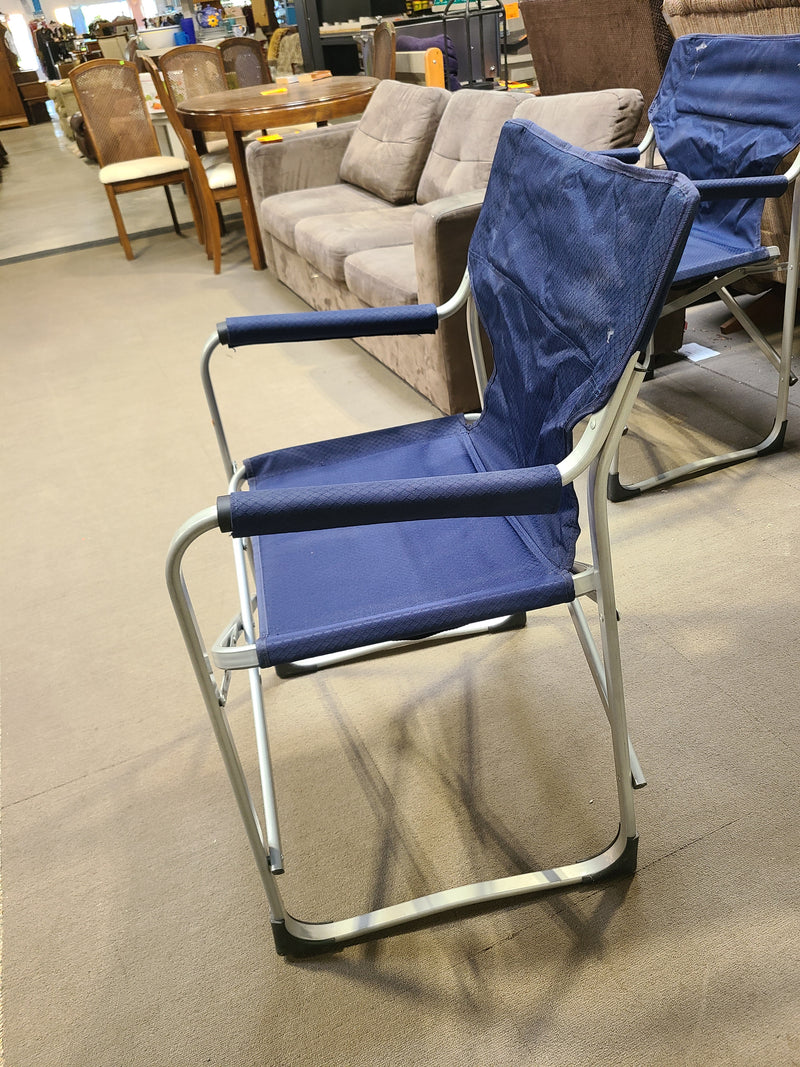 Premium Navy Heavy-Duty Folding Camp & Sports Chair