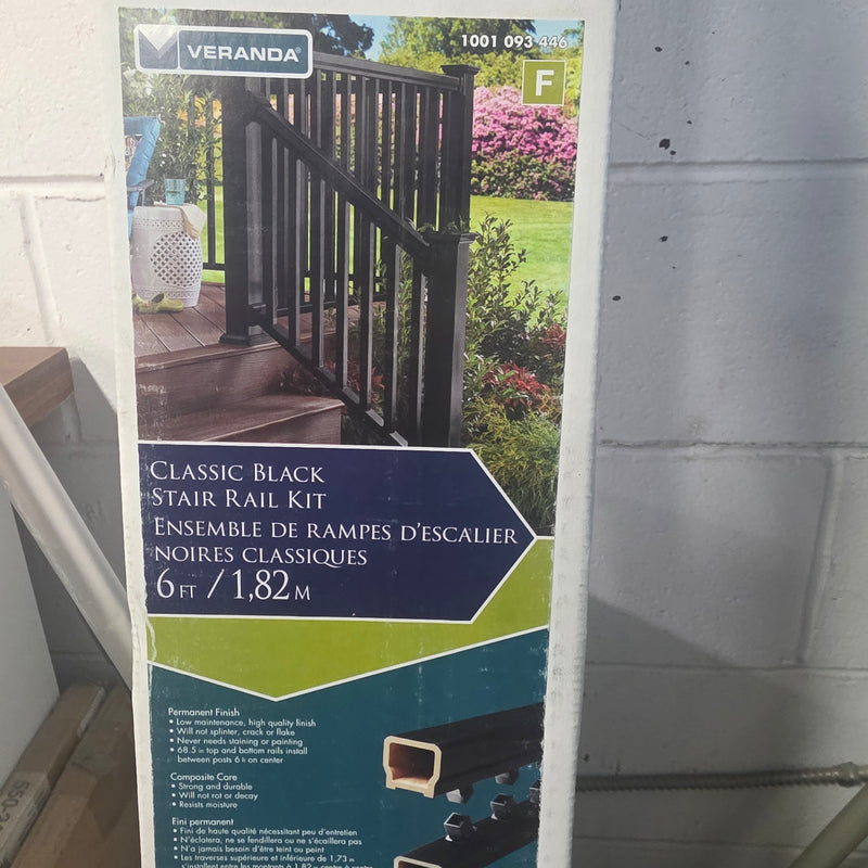 Veranda Classic Black Stair Rail Kit