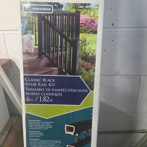 Veranda Classic Black Stair Rail Kit