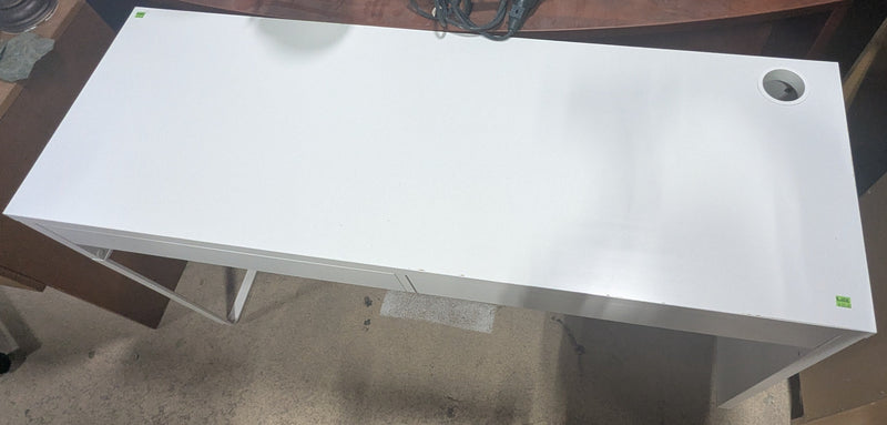 White Ikea Micke Two-Drawer Desk