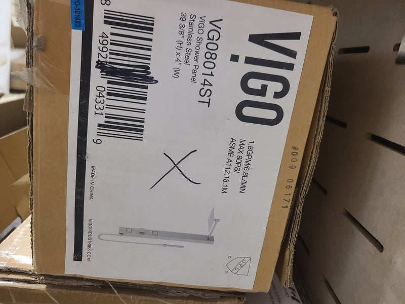 VIGO Orchid Stainless Steel Wall-Mounted Shower Panel System with Handheld Spray