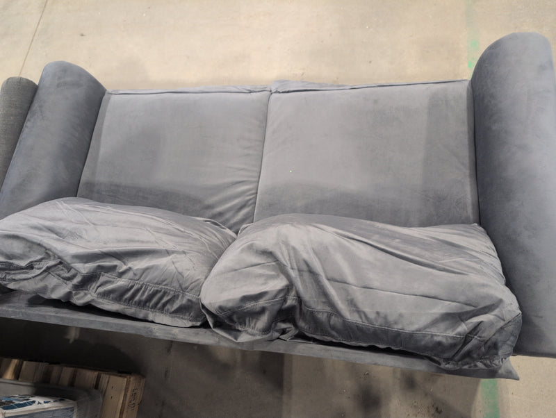 Grey Loveseat with Pillows
