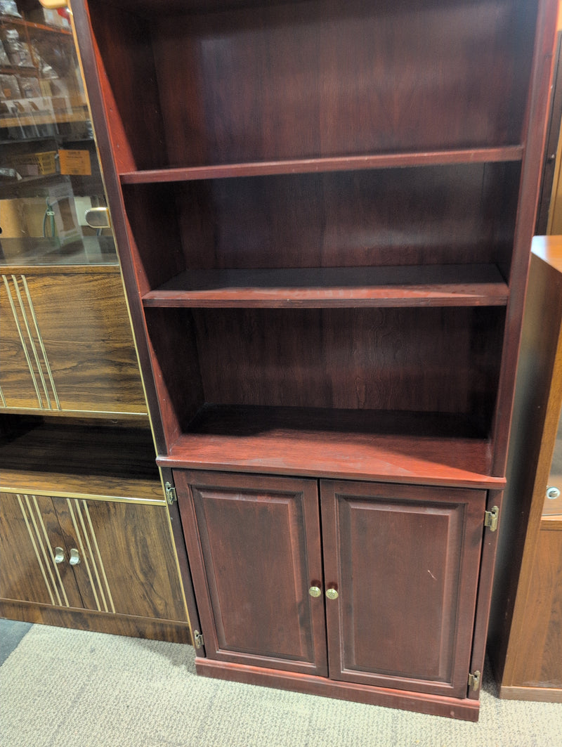 Cherry Bookshelf with Cabinets