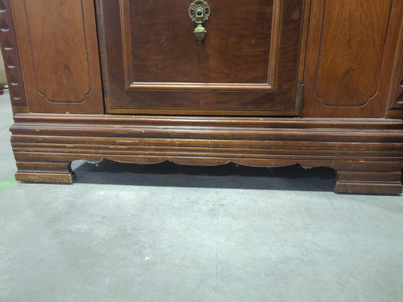 Antique Wooden Cabinet with Ornate Carved Details