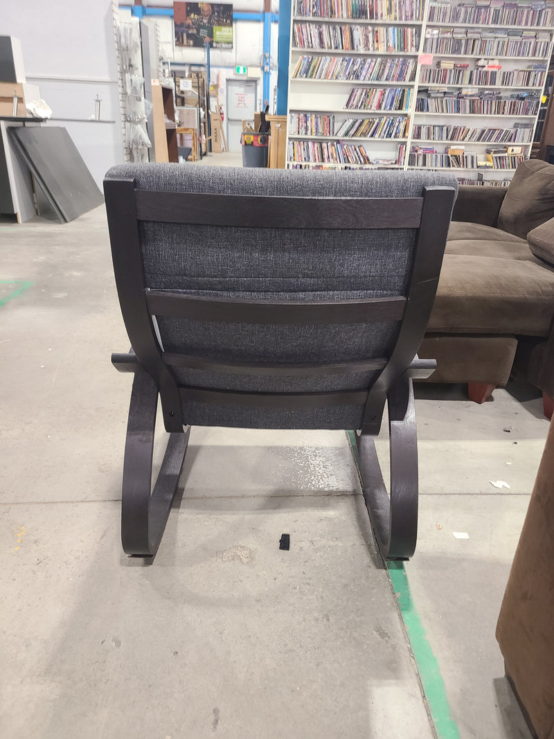Modern Charcoal Gray Bentwood Rocking Chair