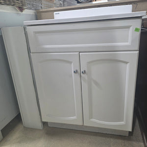 White Bathroom Vanity with Sink