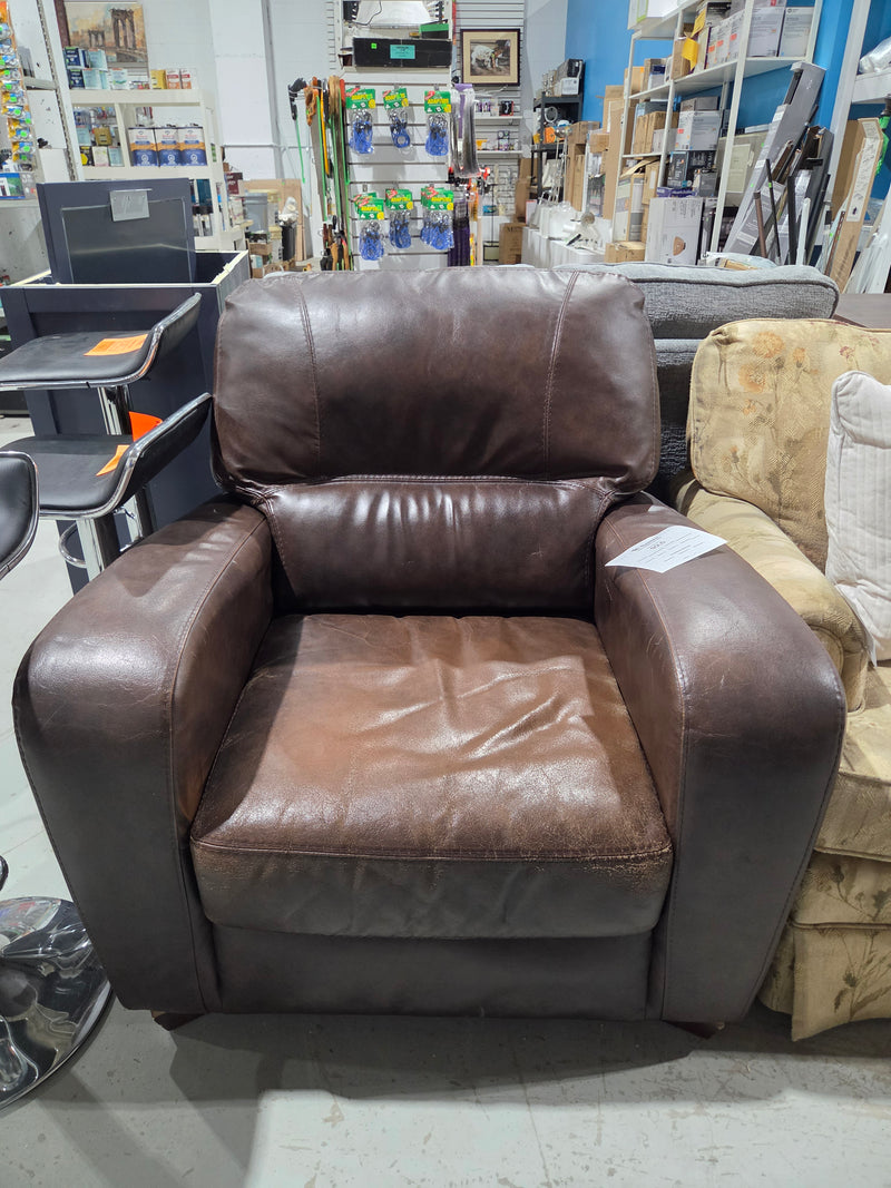 Faux Leather Armchair