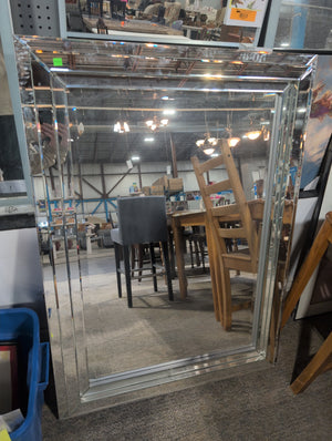 Large Mirror with Reflective Frame
