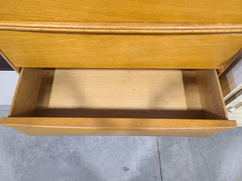 Mid-Century Modern 5-Drawer Wooden Tallboy Dresser / Chest of Drawers