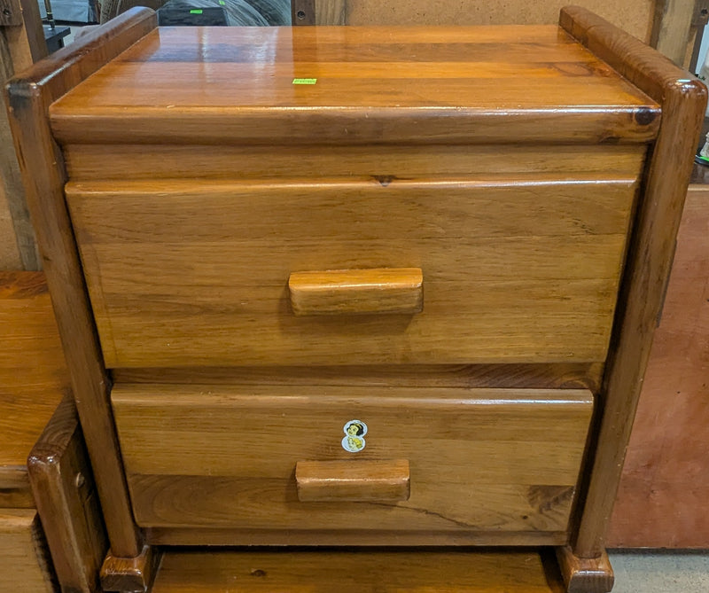 Rustic 2-Drawer Side Table