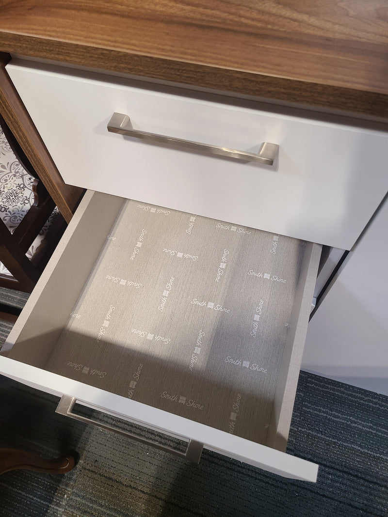 South Shore Two-Tone Kitchen Island with 4 Drawers & 2 Doors