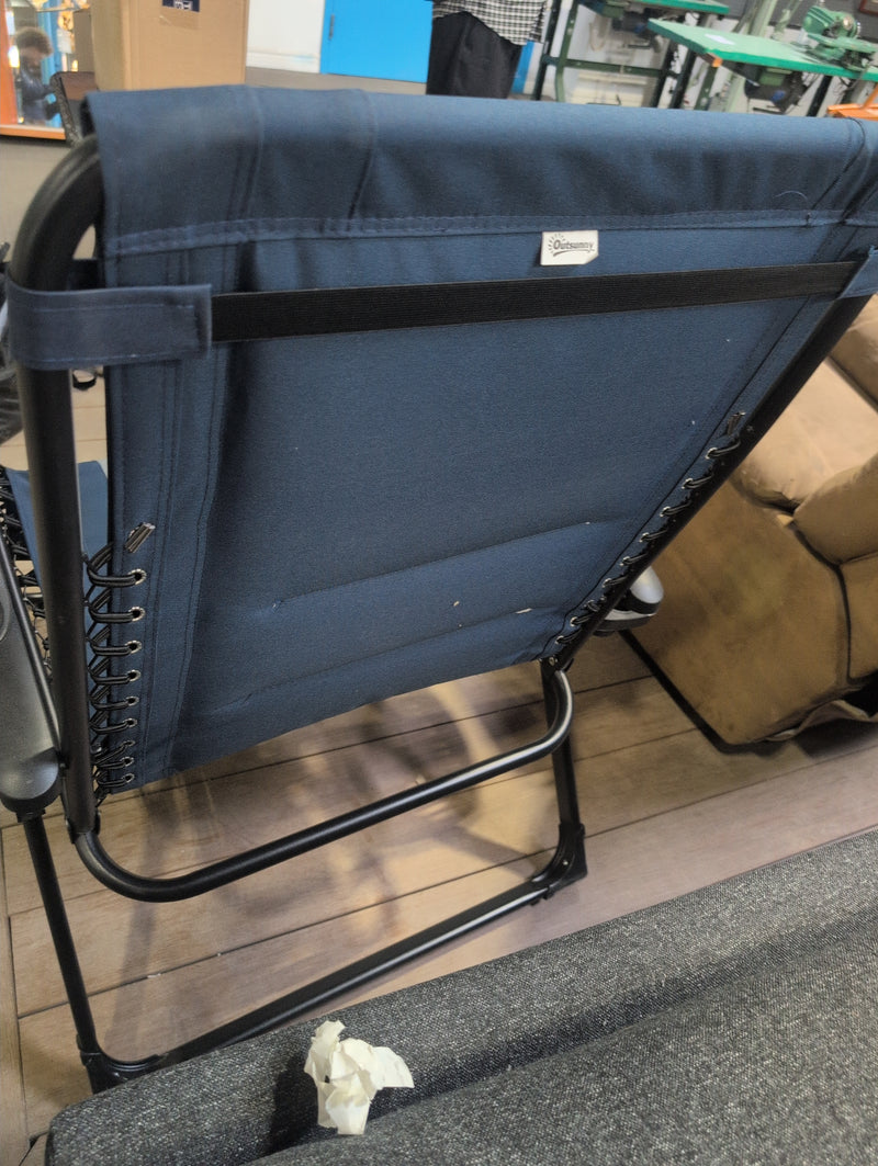 Outsunny Zero Gravity Lounger Chair with Cup Holder