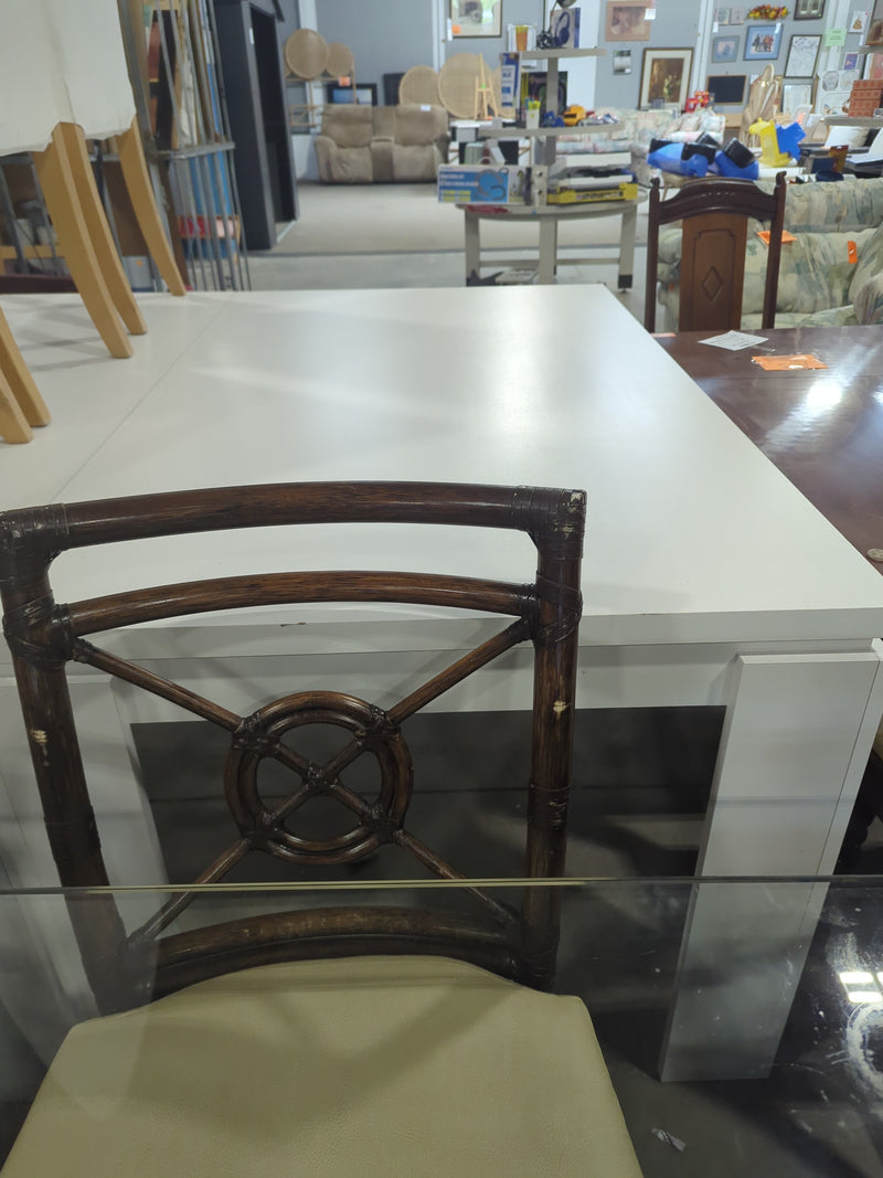 White Rectangular Dining Table