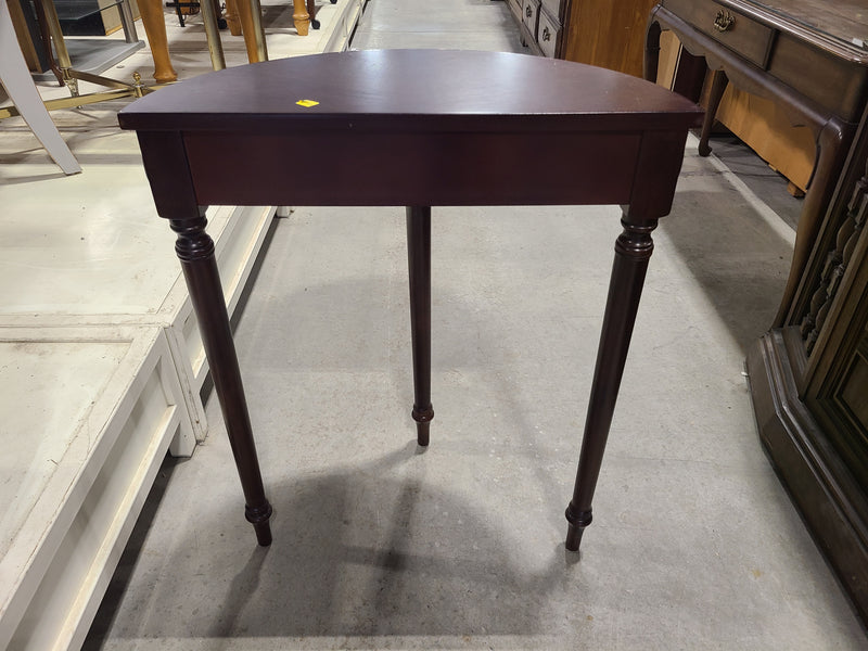 Traditional Dark Mahogany Half-Moon Demilune Console Table