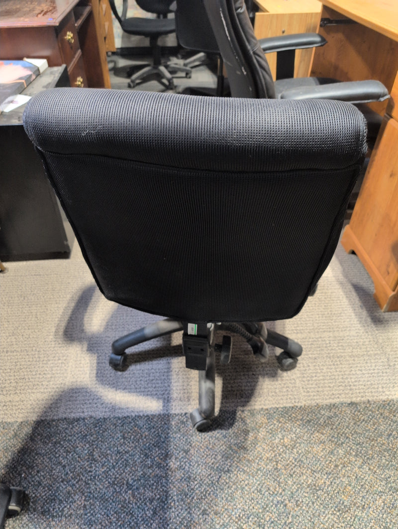 Black Office Chair with Adjustable Backrest and Height