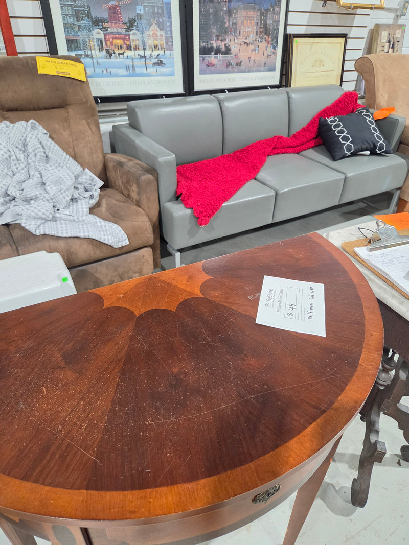 Vintage Demi-Lune Console Table