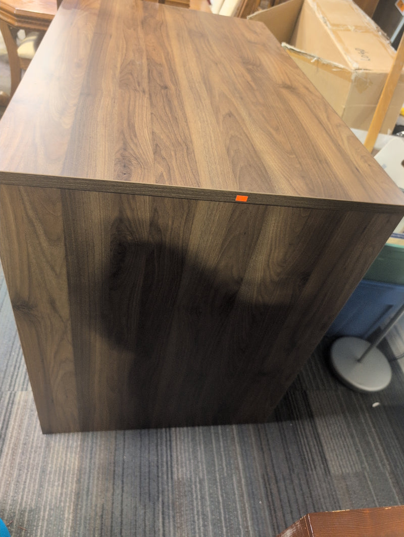 Fancy MCM Brown and White Kitchen Island