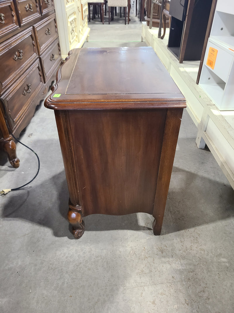 French Provincial Traditional Wood 1-Drawer Nightstand Side Table