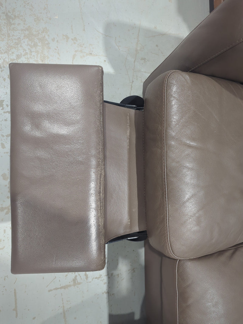 Brown Leather 3-seater Power Recliner Sofa