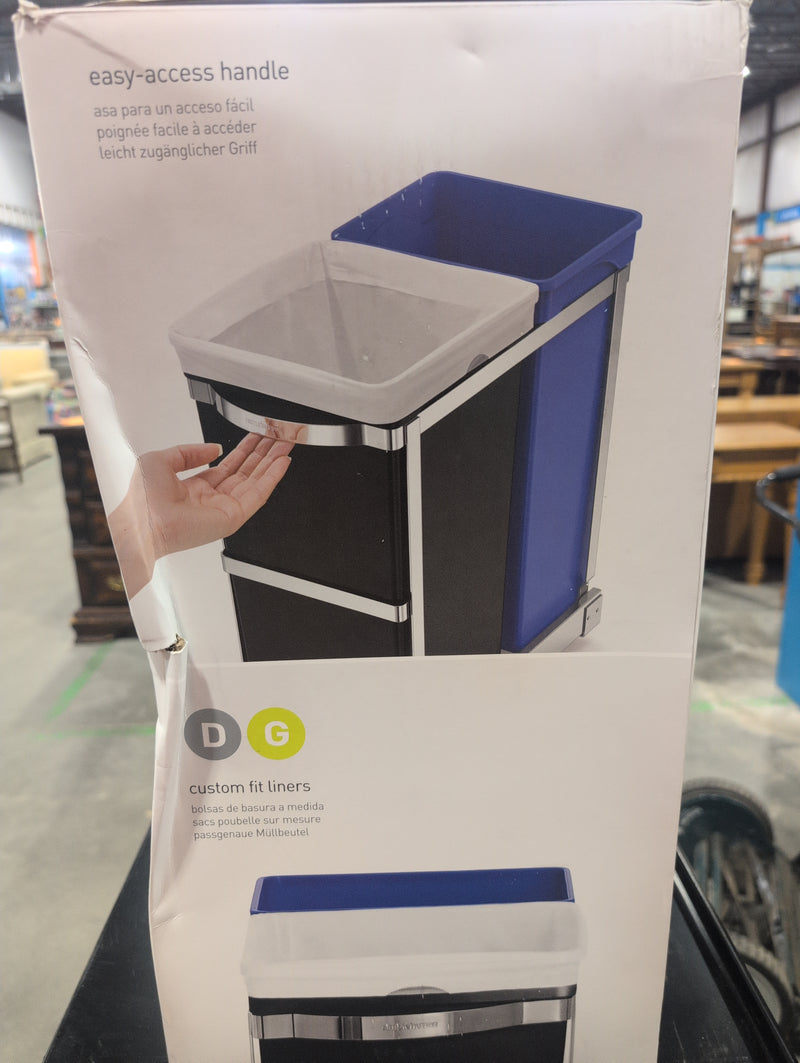 Simplehuman Dual Compartment Pull Out Garbage and Recycling Can