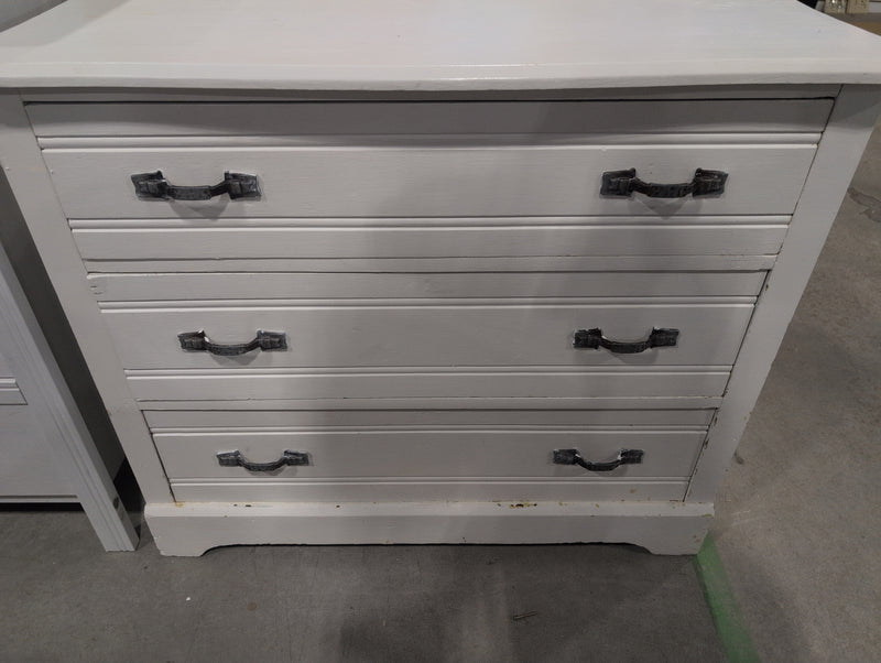 White Antique 3 Drawer Dresser