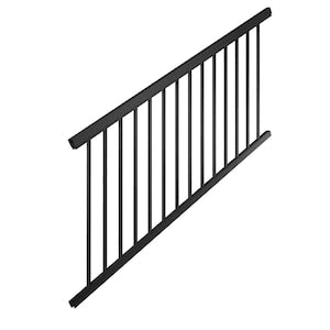 Peak RailBlazers 6' Pre-Assembled Aluminum Deck Railing Panel in Matte Black