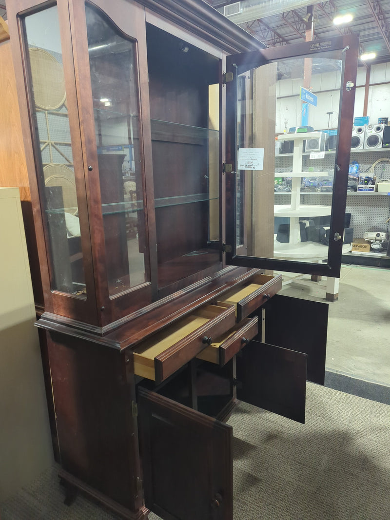 Reddish Brown Buffet and Hutch