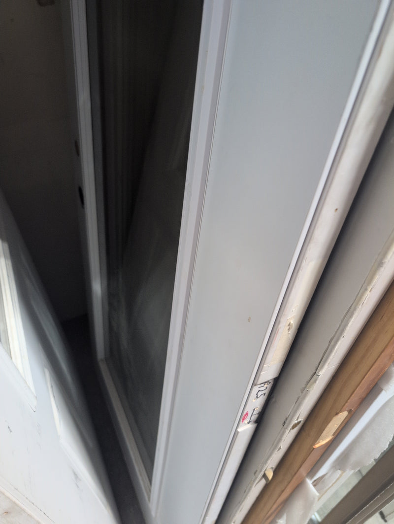 White and Black Glass Door with Pre-Drilled Holes