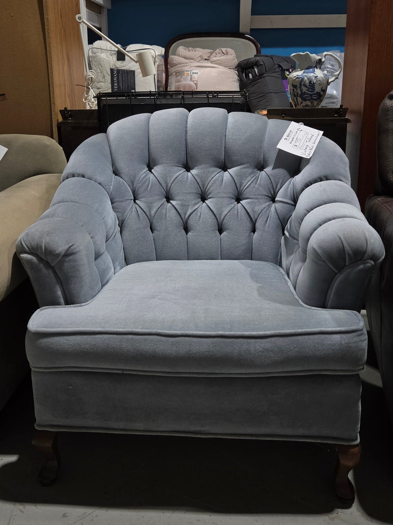 Vintage Hollywood Regency-style Upholstered Armchair
