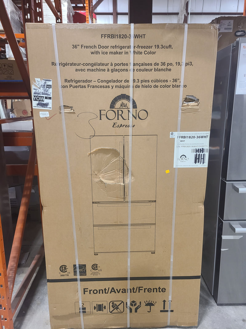 Brand New FORNO Moena Premium White French Door Refrigerator