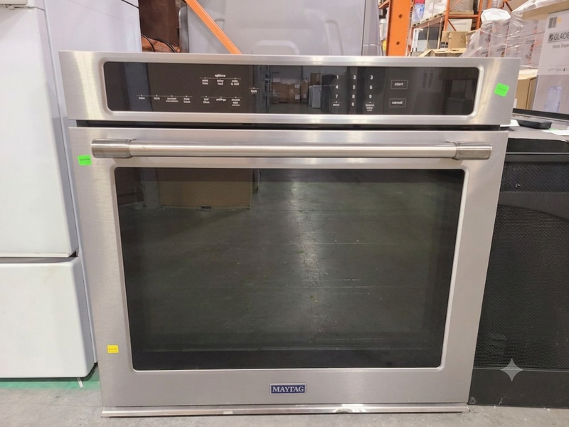 Maytag 30-Inch Stainless Steel Electric Single Built-In Wall Oven with True Convection