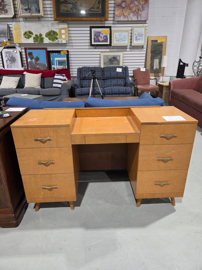 Mid-Century Modern Wooden Desk