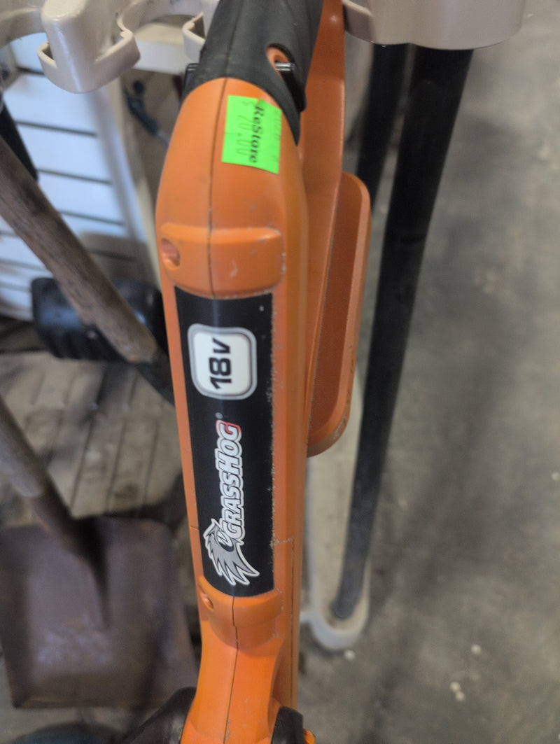 Orange and Black Battery Powered Stringtrimmer