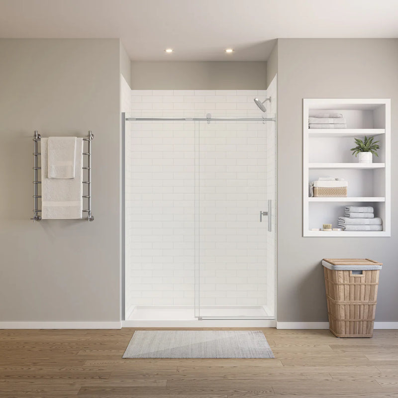 Glacier Bay Zurich 60 in. x 32 in. Single Threshold Right Drain Shower Base in White