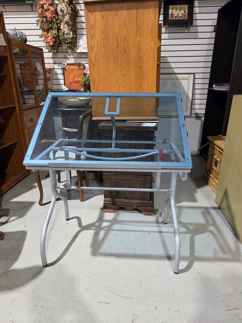 Studio Designs Glass Top Drafting Table