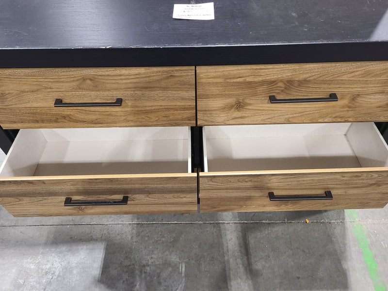 Ashley Furniture "Vertani" 6-Drawer Long Dresser Modern Two-Tone
