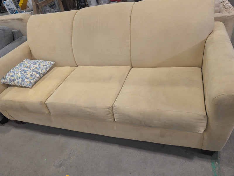 Yellow 3 Seater Sofa with Small Pillow