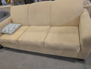 Yellow 3 Seater Sofa with Small Pillow