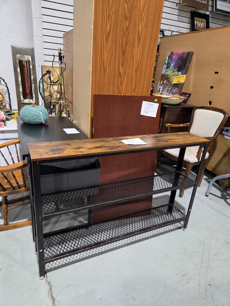 3-Tier Industrial Console Table