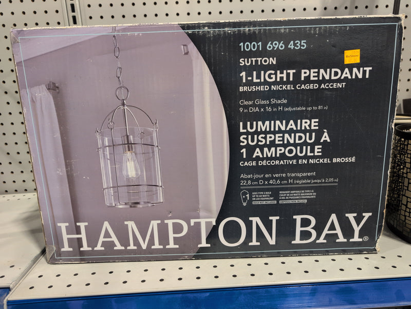 Hampton Bay Sutton 1-Light Pendant