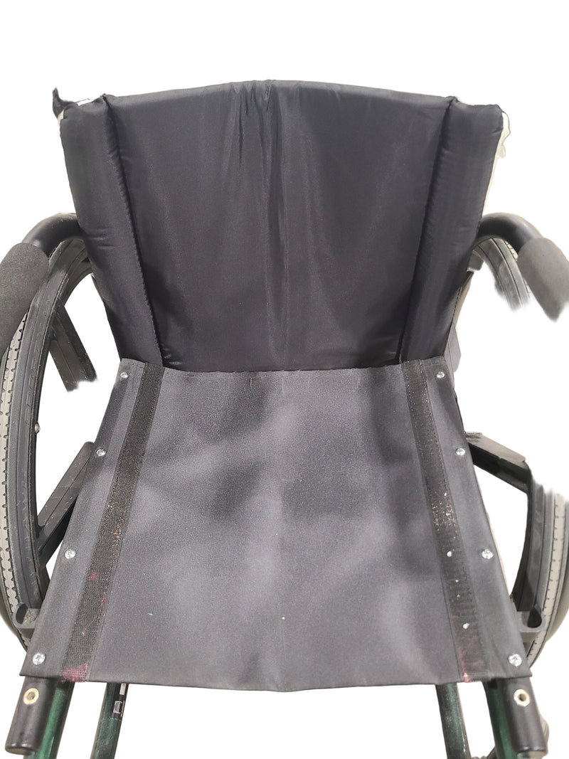 Quickie Lightweight Manual Wheelchair – Dark Green Frame & Black Upholstery