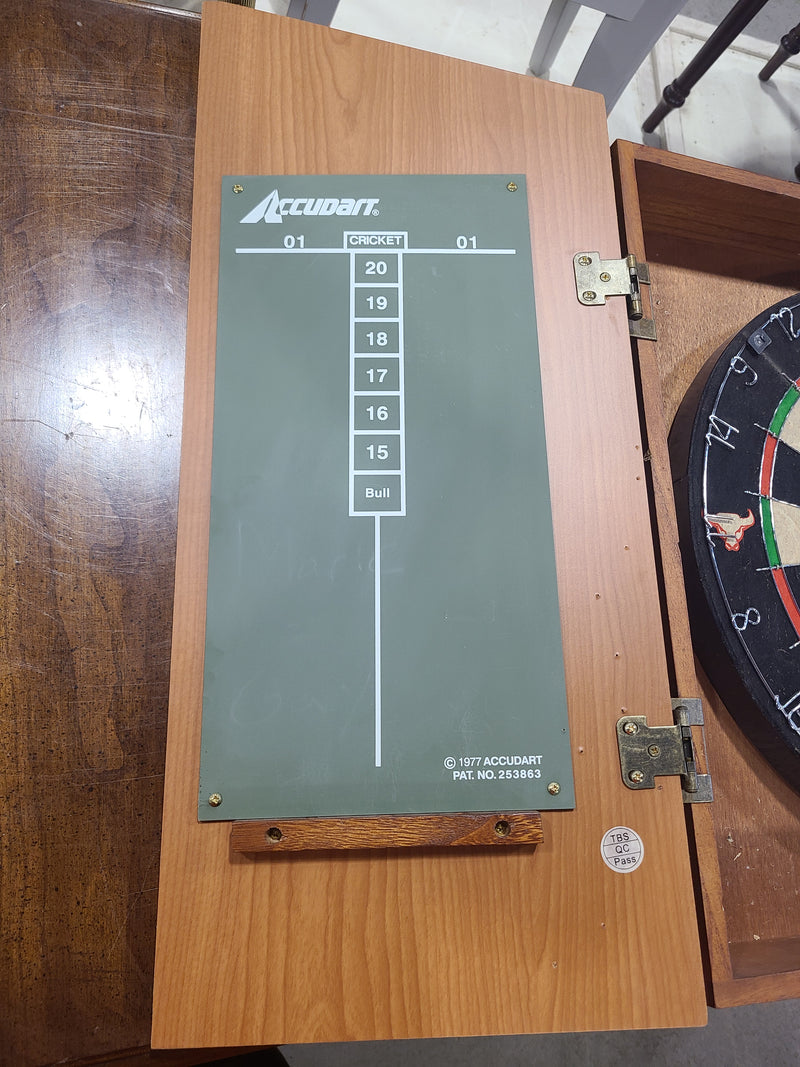 Accudart Wooden Dartboard Cabinet Set with Bristle Board & Darts
