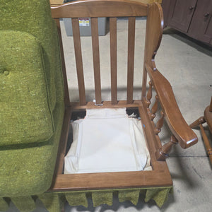 Green Vintage Wooden Loveseat