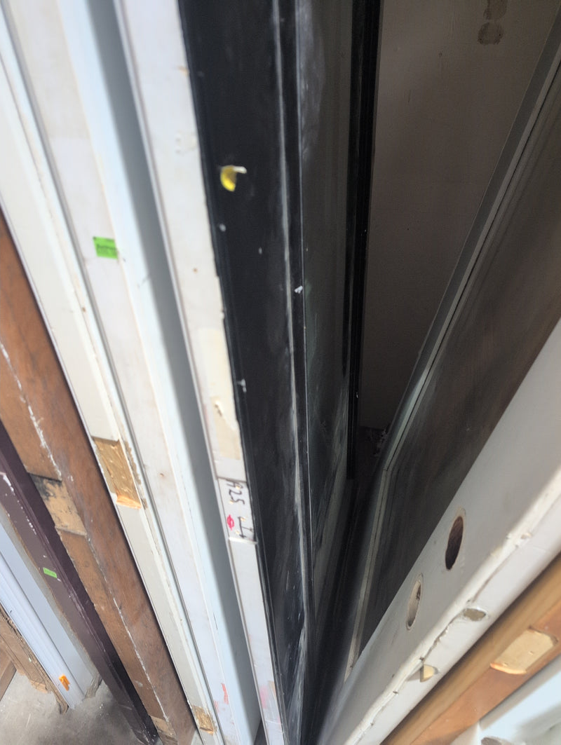 White and Black Glass Door with Pre-Drilled Holes
