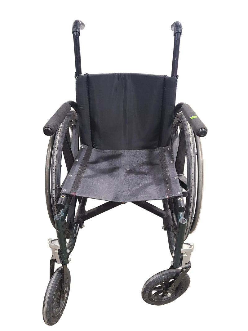 Quickie Lightweight Manual Wheelchair – Dark Green Frame & Black Upholstery